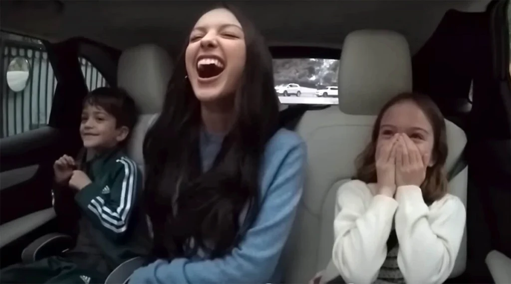 Pop Star Olivia Rodrigo Surprises Jimmy Kimmel’s Kids with School Ride Singalong